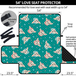 Chihuahua Puppy Pattern Print Loveseat Protector