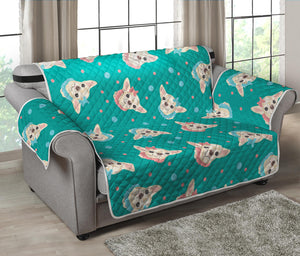 Chihuahua Puppy Pattern Print Loveseat Protector