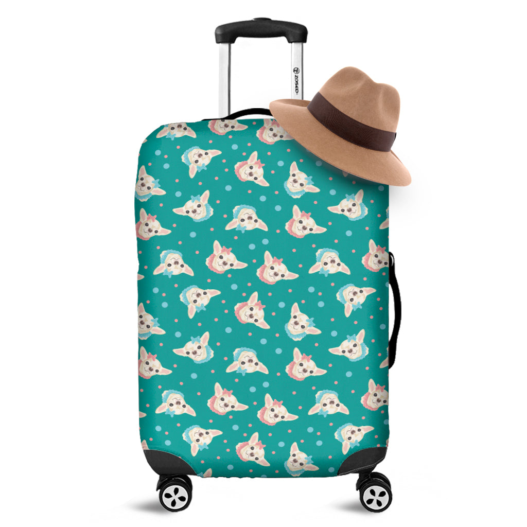 Chihuahua Puppy Pattern Print Luggage Cover