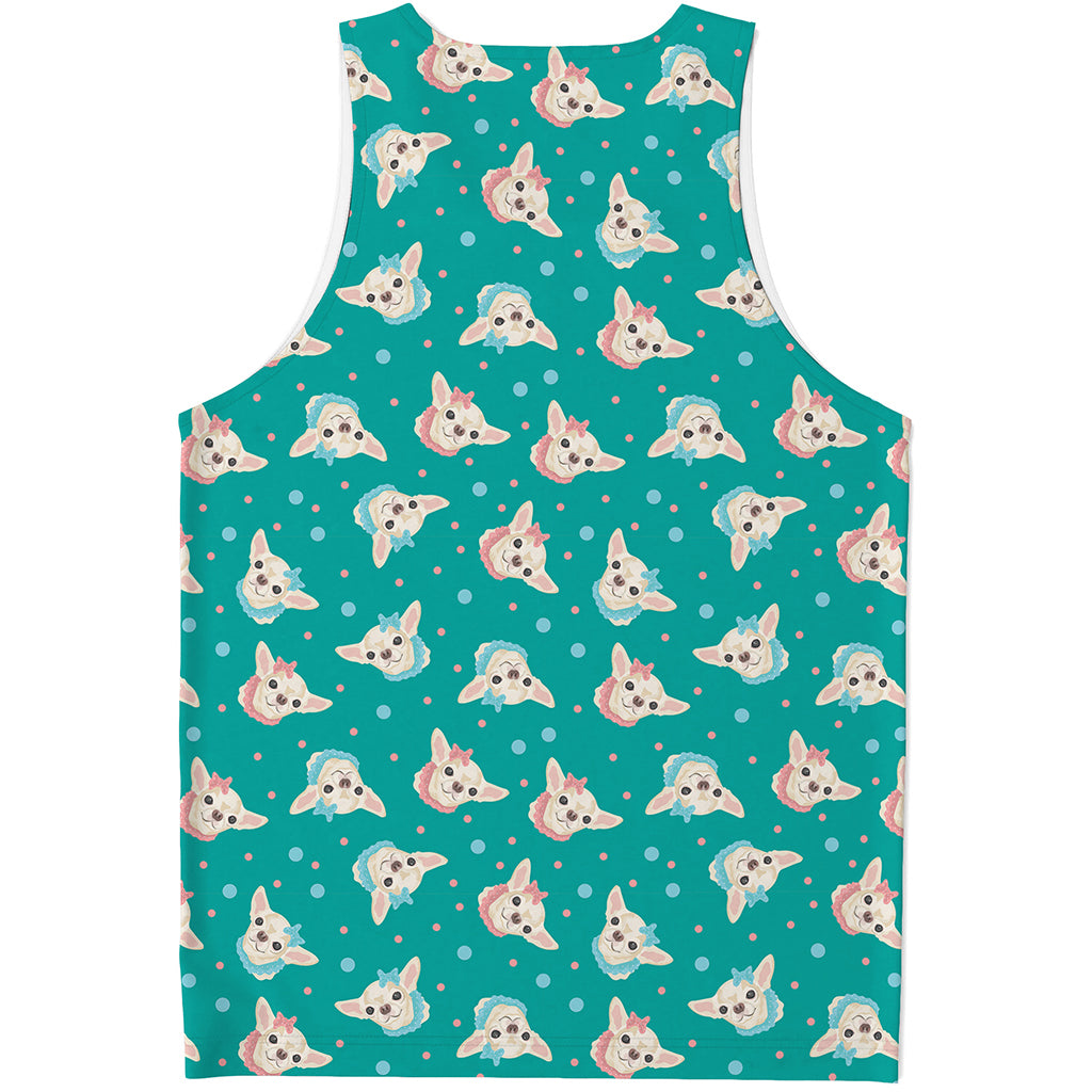 Chihuahua Puppy Pattern Print Men's Tank Top