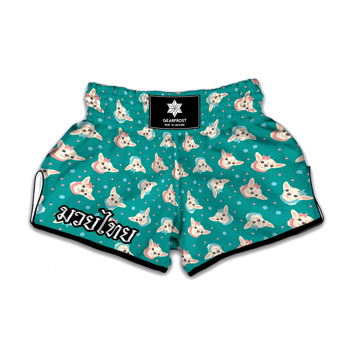 Chihuahua Puppy Pattern Print Muay Thai Boxing Shorts