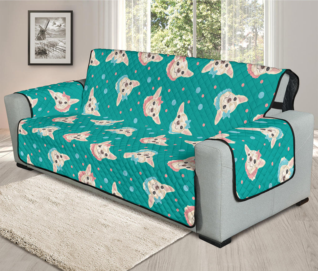 Chihuahua Puppy Pattern Print Oversized Sofa Protector