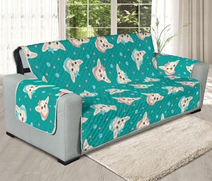 Chihuahua Puppy Pattern Print Oversized Sofa Protector