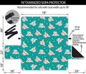 Chihuahua Puppy Pattern Print Oversized Sofa Protector