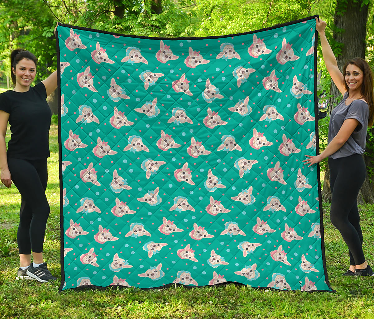 Chihuahua Puppy Pattern Print Quilt