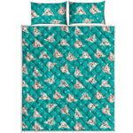 Chihuahua Puppy Pattern Print Quilt Bed Set