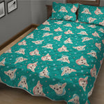 Chihuahua Puppy Pattern Print Quilt Bed Set