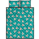 Chihuahua Puppy Pattern Print Quilt Bed Set