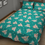 Chihuahua Puppy Pattern Print Quilt Bed Set