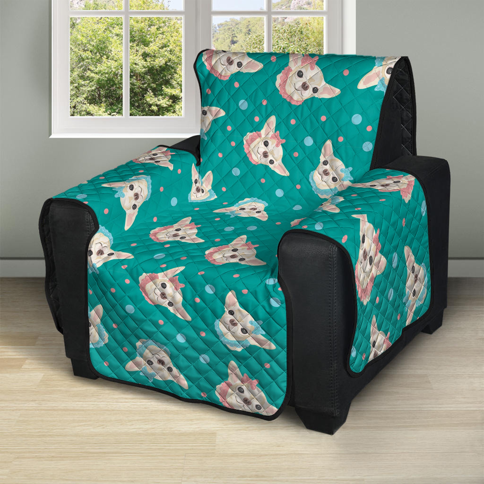 Chihuahua Puppy Pattern Print Recliner Protector