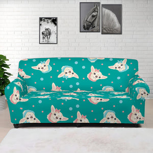 Chihuahua Puppy Pattern Print Sofa Cover