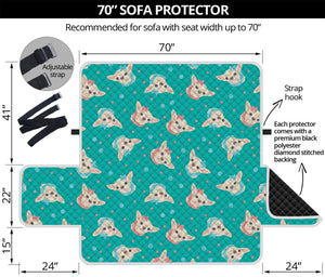 Chihuahua Puppy Pattern Print Sofa Protector