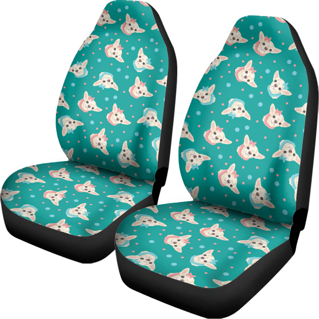 Chihuahua Puppy Pattern Print Universal Fit Car Seat Covers