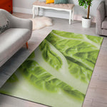 Chinese Cabbage Leaf Print Area Rug
