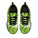 Chinese Cabbage Leaf Print Black Sneakers