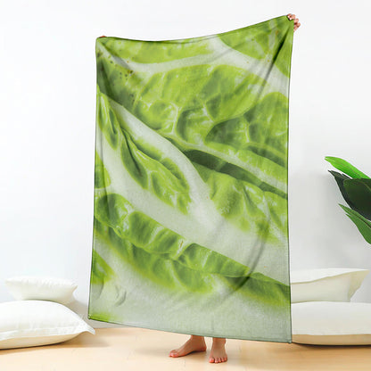 Chinese Cabbage Leaf Print Blanket