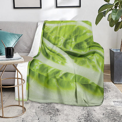 Chinese Cabbage Leaf Print Blanket
