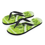 Chinese Cabbage Leaf Print Flip Flops