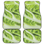 Chinese Cabbage Leaf Print Front and Back Car Floor Mats