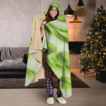Chinese Cabbage Leaf Print Hooded Blanket