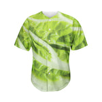 Chinese Cabbage Leaf Print Men's Baseball Jersey