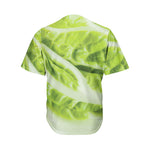 Chinese Cabbage Leaf Print Men's Baseball Jersey
