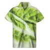 Chinese Cabbage Leaf Print Men's Short Sleeve Shirt