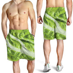 Chinese Cabbage Leaf Print Men's Shorts