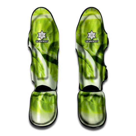 Chinese Cabbage Leaf Print Muay Thai Shin Guard