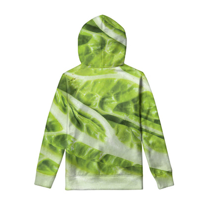 Chinese Cabbage Leaf Print Pullover Hoodie