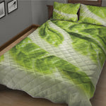Chinese Cabbage Leaf Print Quilt Bed Set