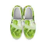 Chinese Cabbage Leaf Print White Slip On Shoes