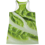 Chinese Cabbage Leaf Print Women's Racerback Tank Top