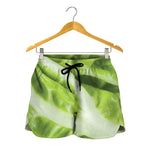Chinese Cabbage Leaf Print Women's Shorts