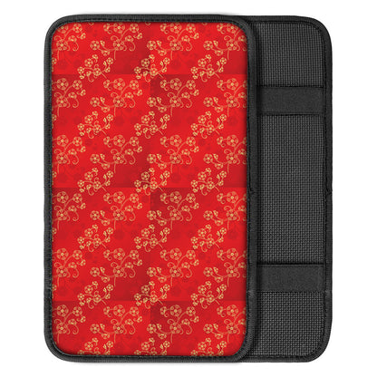 Chinese Cherry Blossom Pattern Print Car Center Console Cover