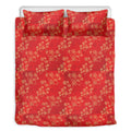 Chinese Cherry Blossom Pattern Print Duvet Cover Bedding Set