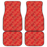 Chinese Cherry Blossom Pattern Print Front and Back Car Floor Mats