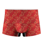 Chinese Cherry Blossom Pattern Print Men's Boxer Briefs