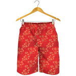 Chinese Cherry Blossom Pattern Print Men's Shorts
