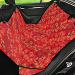 Chinese Cherry Blossom Pattern Print Pet Car Back Seat Cover
