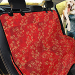 Chinese Cherry Blossom Pattern Print Pet Car Back Seat Cover