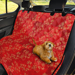 Chinese Cherry Blossom Pattern Print Pet Car Back Seat Cover