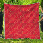 Chinese Cherry Blossom Pattern Print Quilt