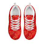 Chinese Cherry Blossom Pattern Print White Sneakers