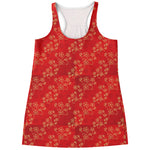Chinese Cherry Blossom Pattern Print Women's Racerback Tank Top