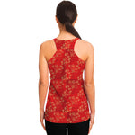 Chinese Cherry Blossom Pattern Print Women's Racerback Tank Top