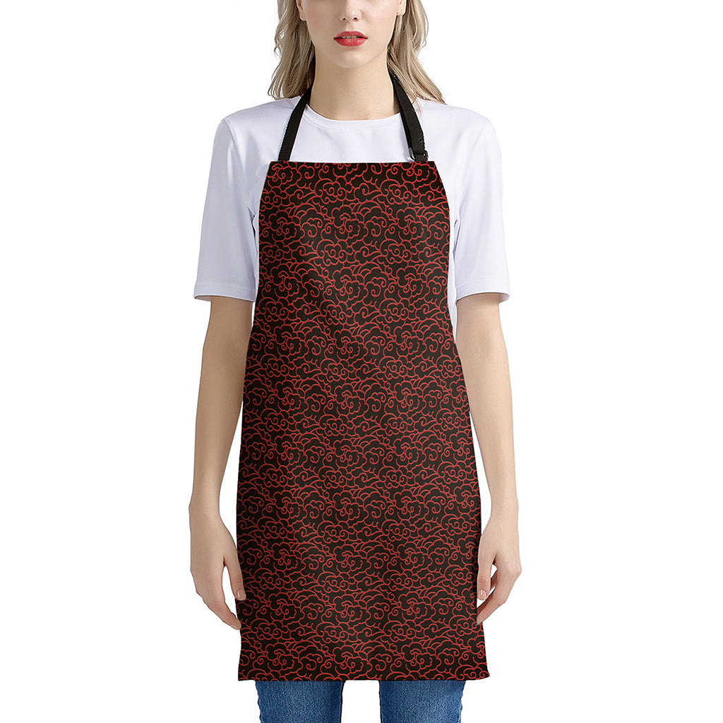 Chinese Cloud Pattern Print Apron