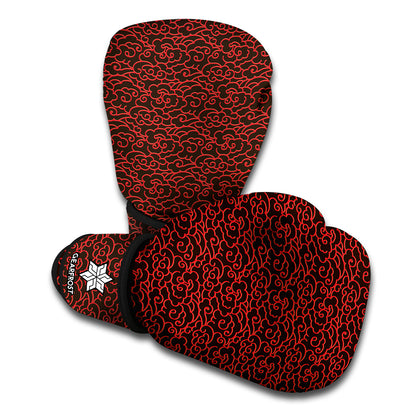 Chinese Cloud Pattern Print Boxing Gloves
