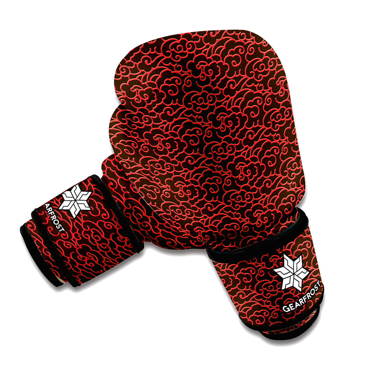Chinese Cloud Pattern Print Boxing Gloves