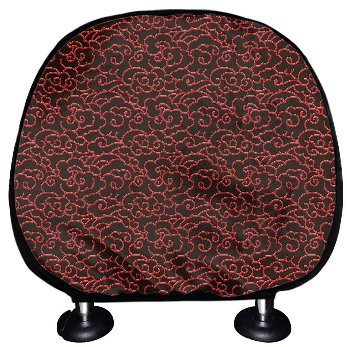 Chinese Cloud Pattern Print Car Headrest Covers